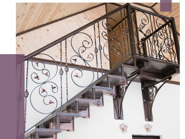 Кованые лестницы в Амурске от 80590 руб. под ключ