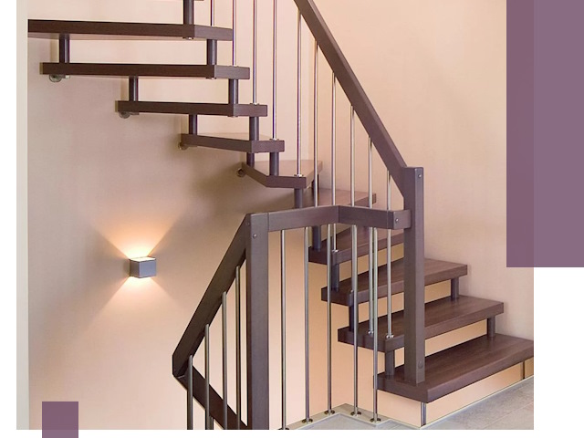 Изготовление лестниц на больцах в Амурске под ключ