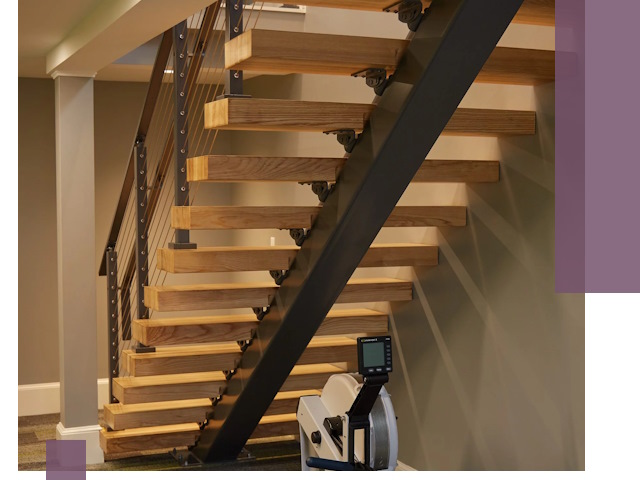 Лестницы на монокосоурах под ключ в Амурске - изготовление и монтаж