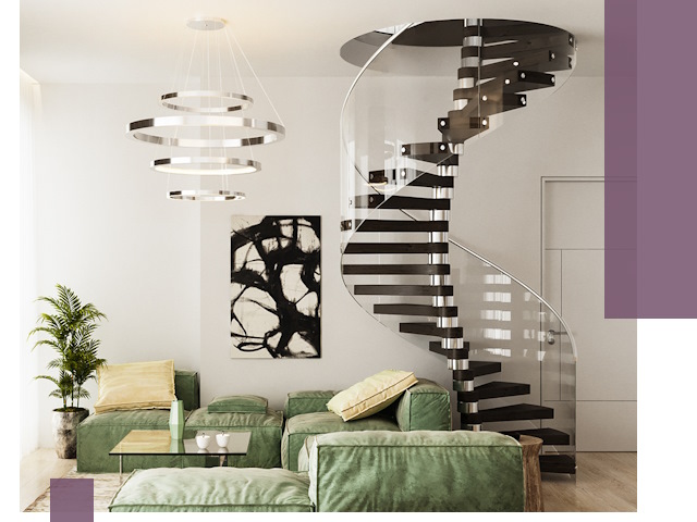 Лестницы для двухуровневой квартиры в Амурске — изготовление и монтаж