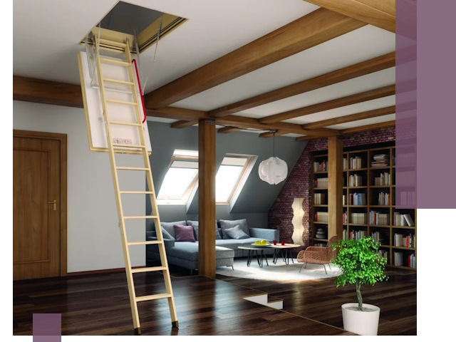 Чердачные лестницы под ключ в Амурске: изготовление и монтаж