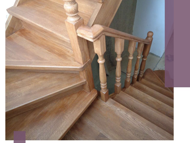 Дубовые лестницы под ключ в Амурске: изготовление и монтаж