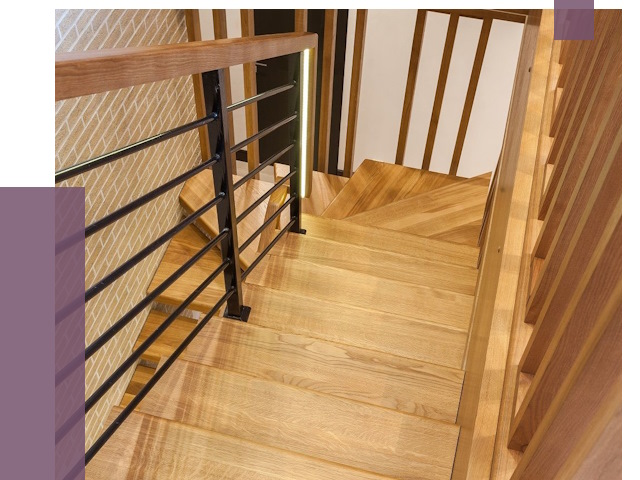 Лестницы из ясеня в Амурске под ключ от 10125 руб. 