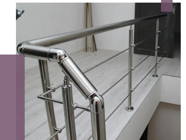 Перила из нержавеющей стали в Амурске от 9092 руб. под ключ | ПРОЛЁТ-Мрс