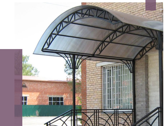 Металлические навесы и козырьки в Амурске от 12915 руб.