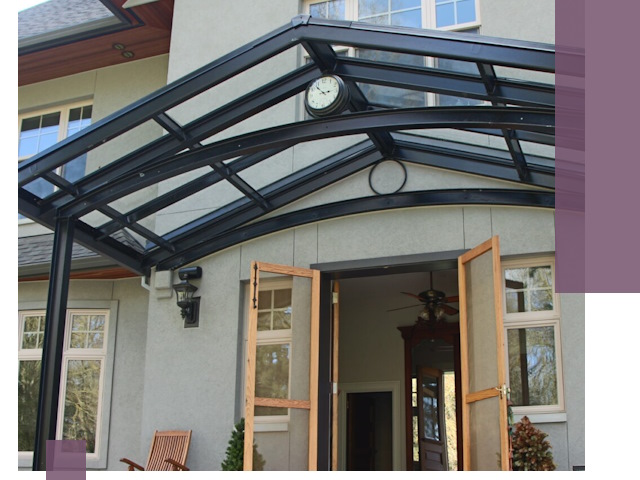 Изготовление и монтаж навесов и козырьков в Амурске