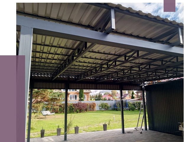 Монтаж навесов в Амурске от 7439 руб. — установка навеса | ПРОЛЁТ-Мрс