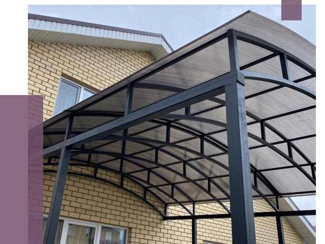 Монтаж козырьков в Амурске от 11624 руб. | ПРОЛЁТ-Мрс