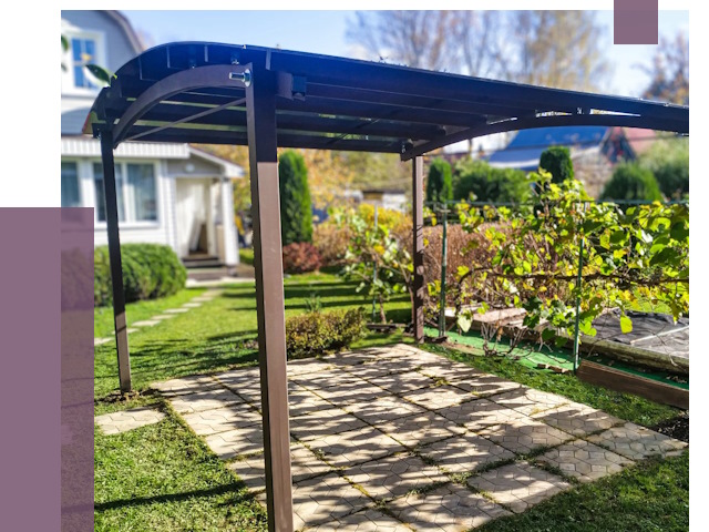 Навесы для дачи в Амурске от 12863 руб. под ключ — ПРОЛЁТ-Мрс