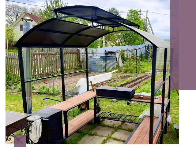 Навесы для барбекю в Амурске: изготовление, монтаж и демонтаж