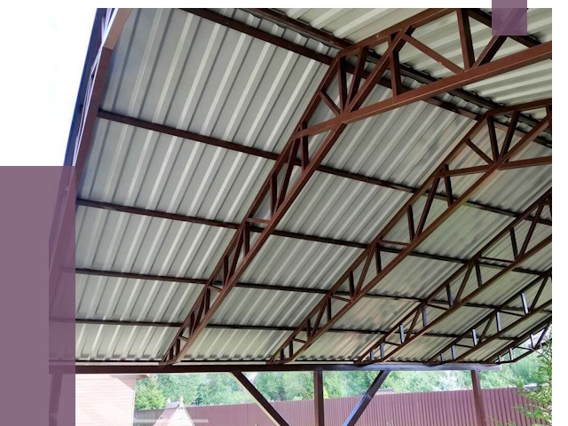 Навесы из профнастила в Амурске от 7439 руб. | ПРОЛЁТ-Мрс