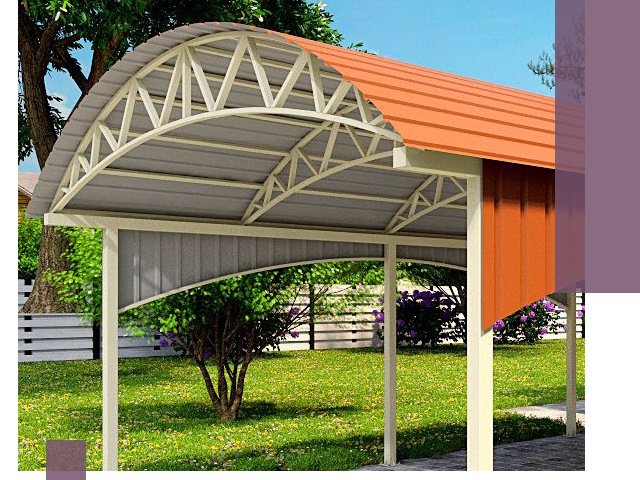 Навесы из профнастила под ключ в Амурске — установка и монтаж