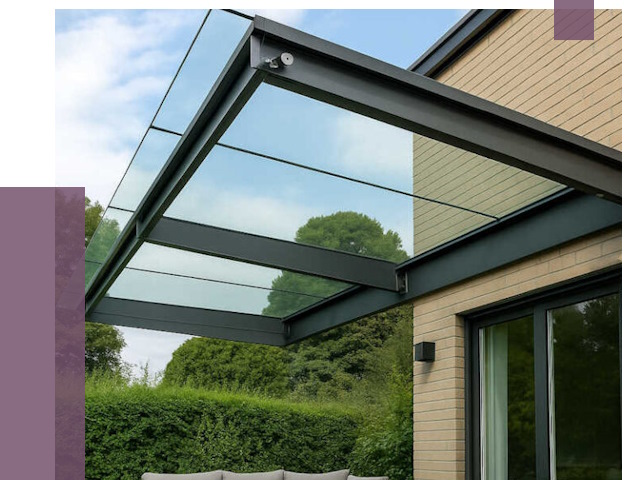 Стеклянные навесы и козырьки в Амурске от 12398 руб.