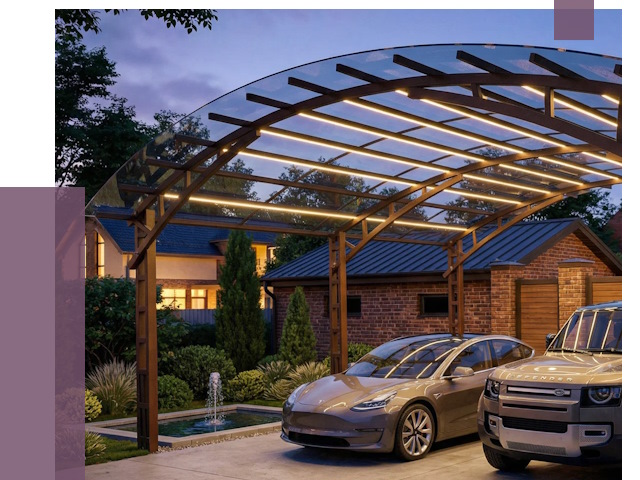 Металлические навесы в Амурске от 12812 руб. под ключ — ПРОЛЁТ-Мрс