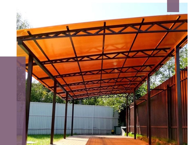 Односкатные навесы под ключ в Амурске от 13277 руб. 