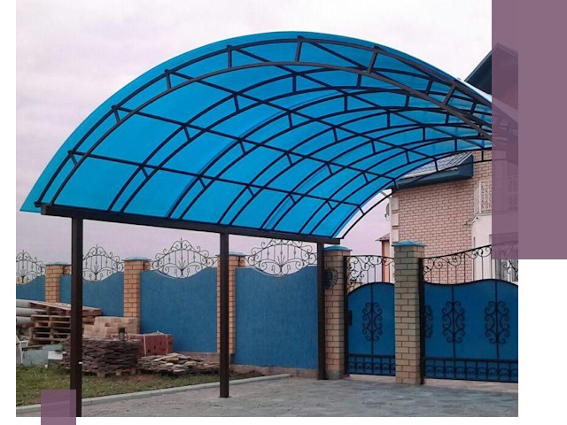 Арочные навесы под ключ в Амурске — изготовление и монтаж