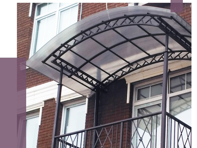 Козырьки над балконом в Амурске от 8731 руб.  | ПРОЛЁТ-Мрс