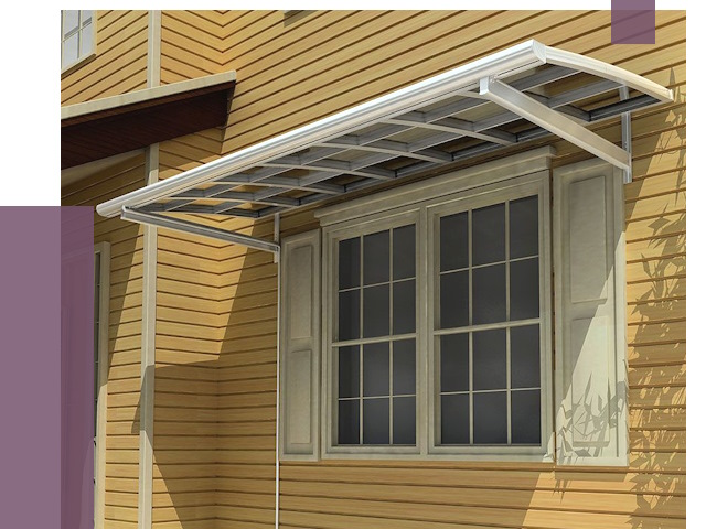 Козырьки над окнами в Амурске от 7697 руб. — монтаж, покупки | ПРОЛЁТ-Мрс