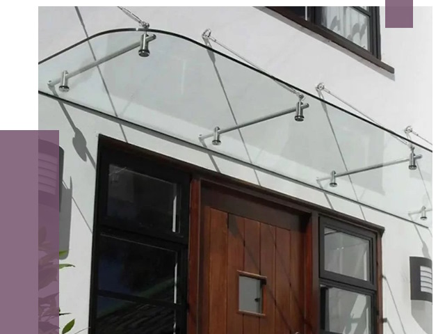 Стеклянные козырьки в Амурске от 19114 руб. | ПРОЛЁТ-Мрс