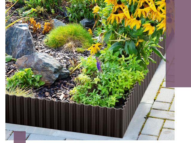 Металлические бордюры для клумб в Амурске — производство и монтаж