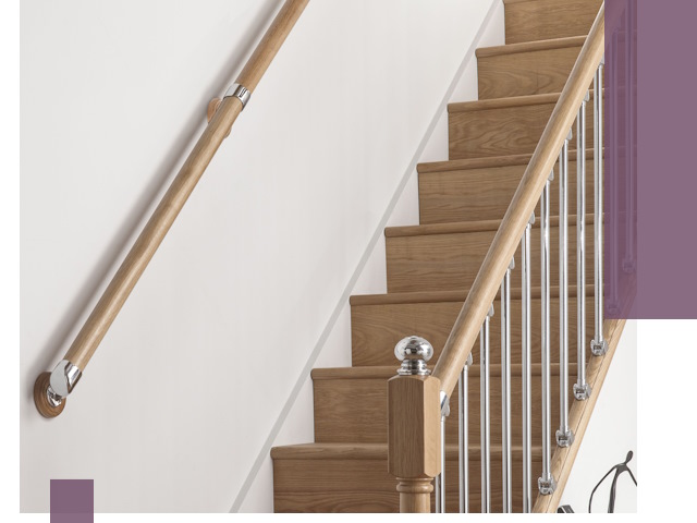 Пристенные поручни из стали и нержавейки под монтаж в Амурске